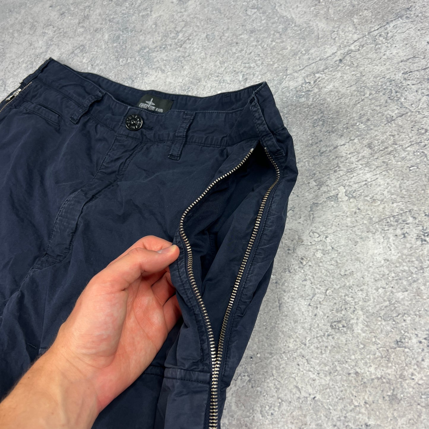 Stone Island Navy Shadow Project Cargo Shorts Size 50- W34”