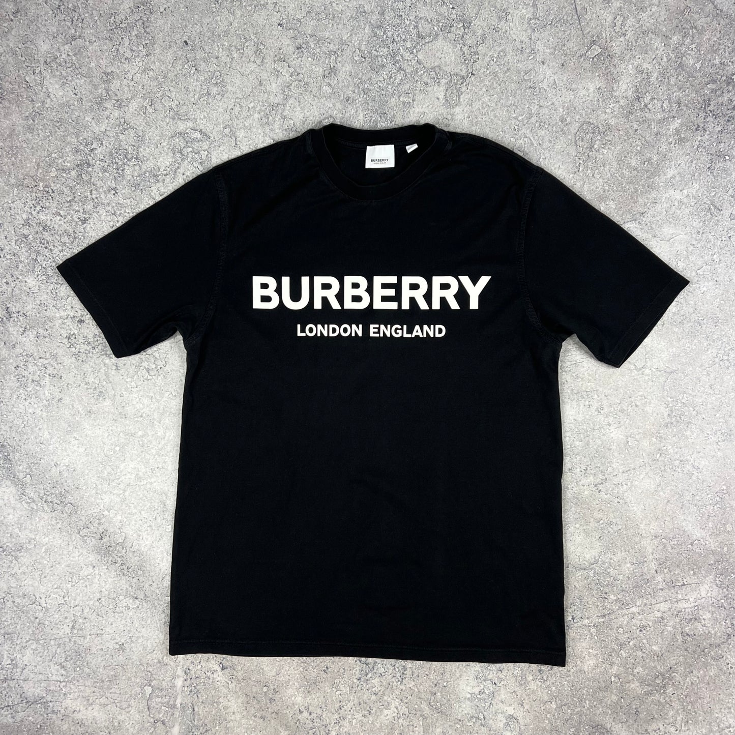 Burberry Black Spellout T-Shirt Small 20.5”