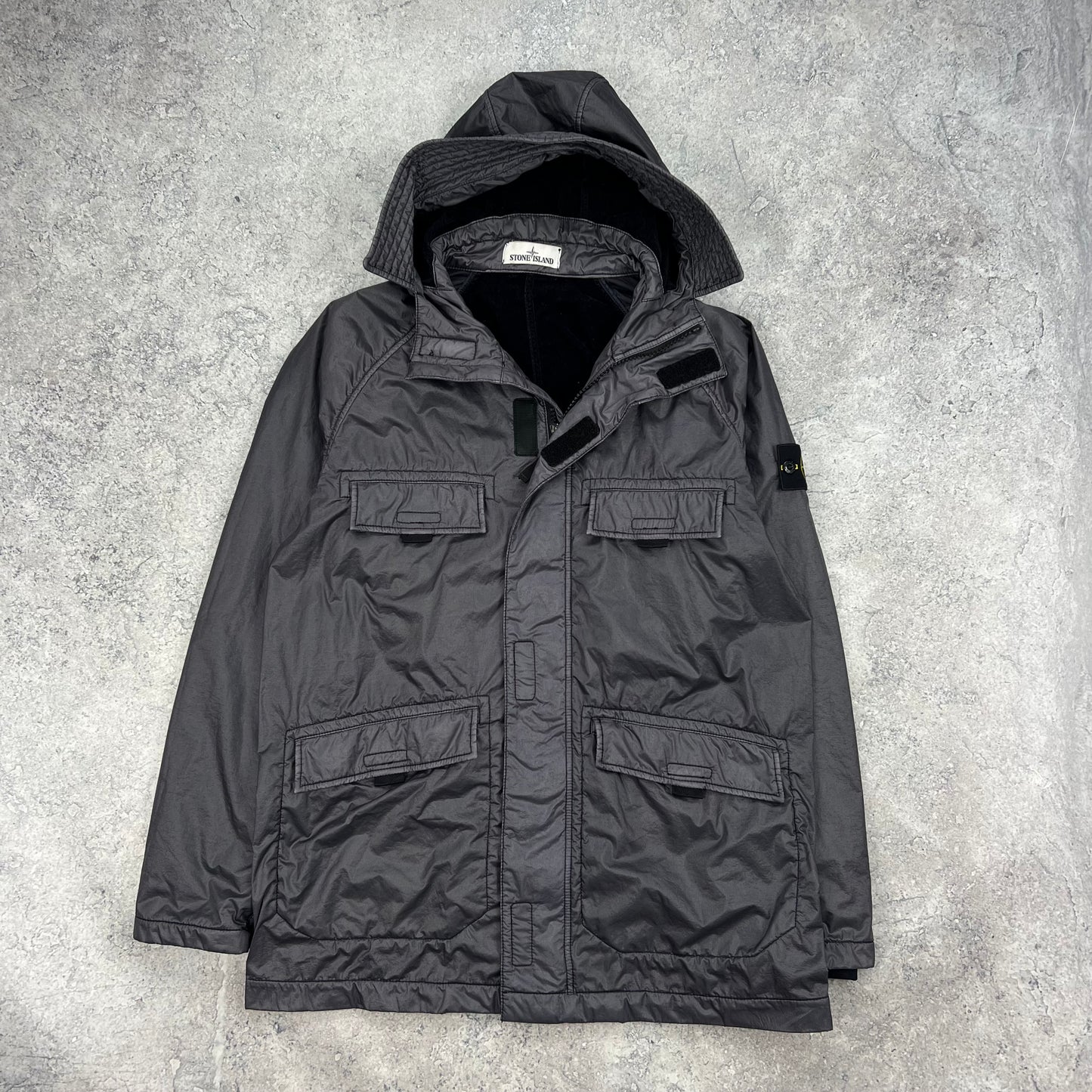 Stone Island Grey Lamy Flock Parka Small fits M 21.75”