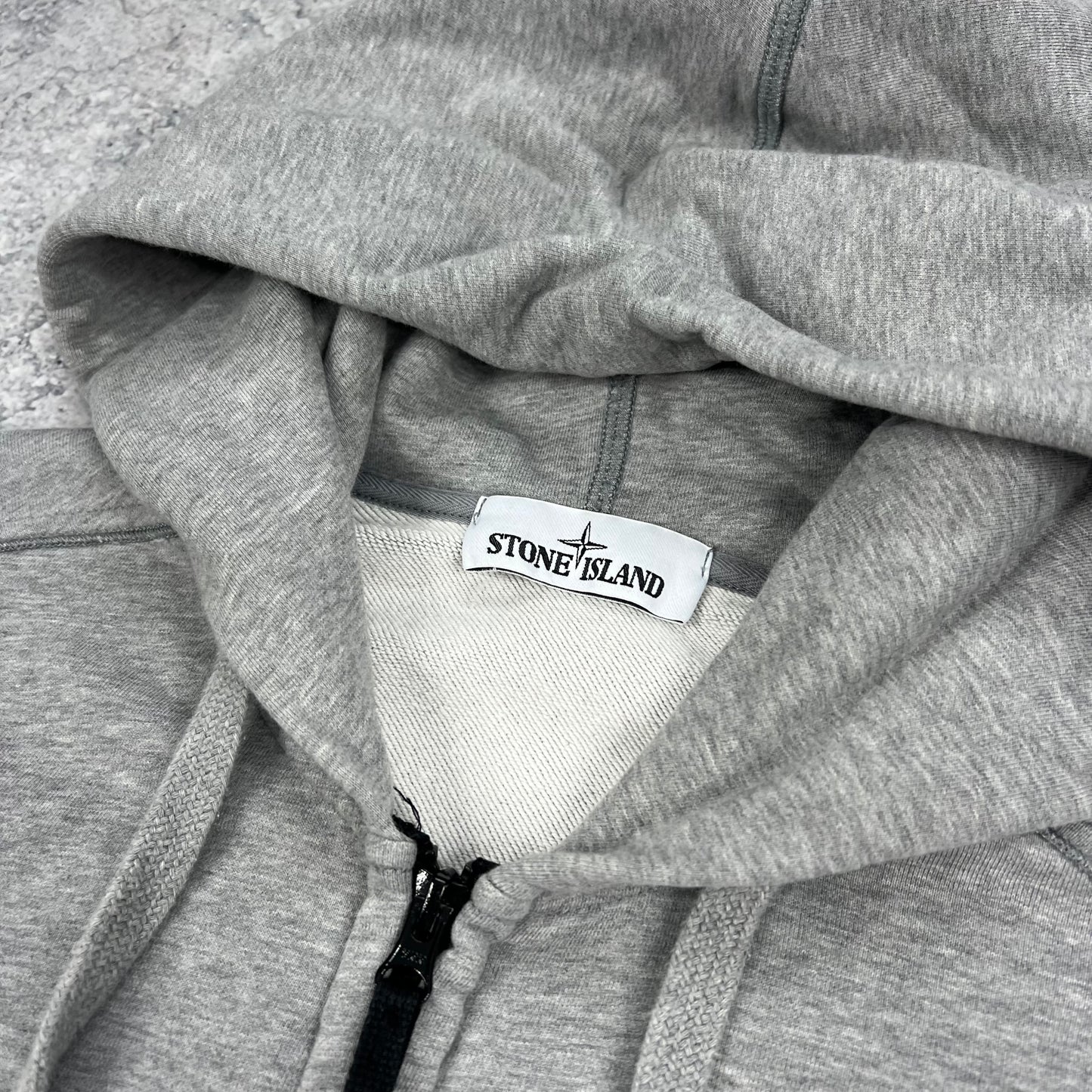 Stone Island Grey FZ Hoodie Medium 20.75”