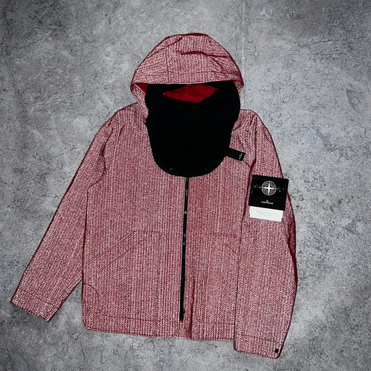 Stone Island Red Needle Punched Reflective Jacket XL 24.5” BNWT