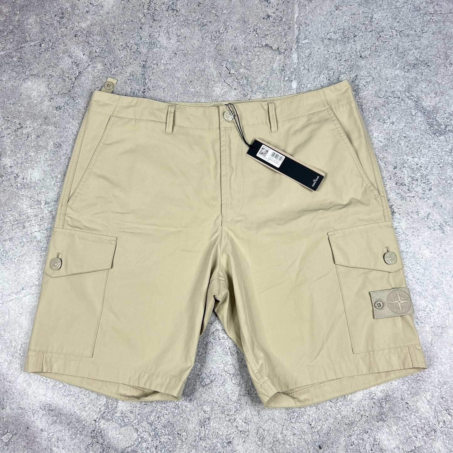 Stone Island Ghost Beige Ventile Cargo Shorts W38” BNWT
