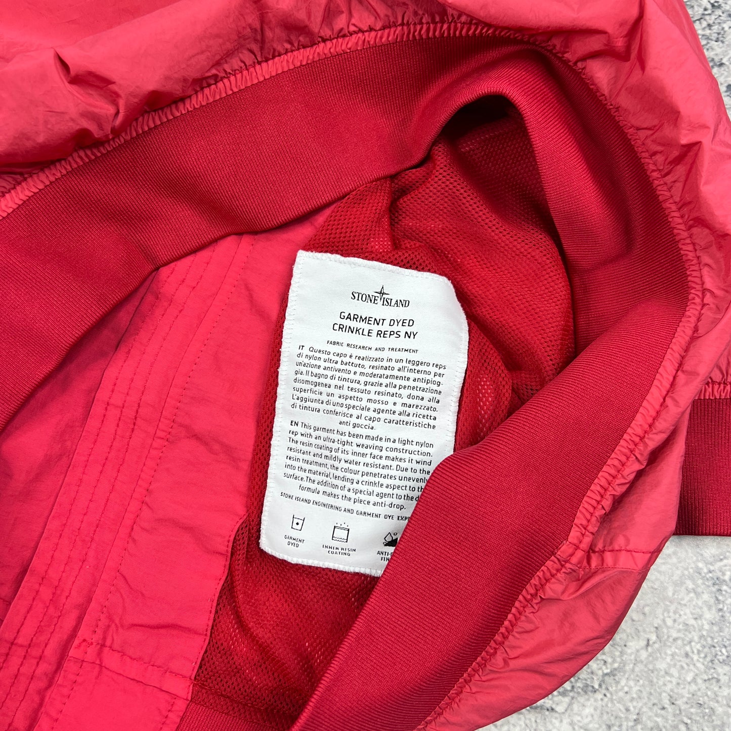 Stone Island Pink Crinkle Reps Jacket Large 22.5”