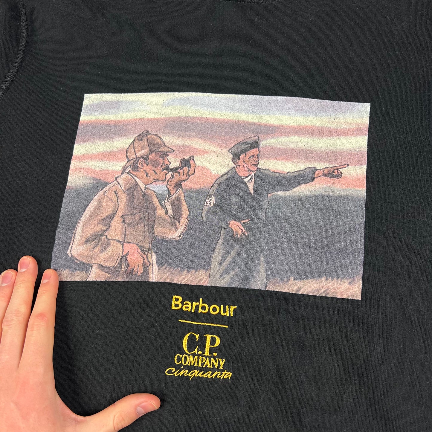 CP Company x Barbour Pullover Hoodie Medium 21.5”