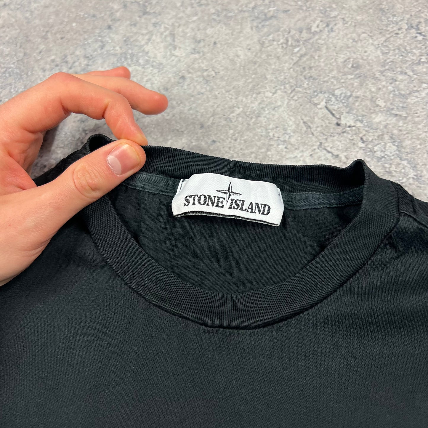 Stone Island Navy Patch T-Shirt Large 21.5”