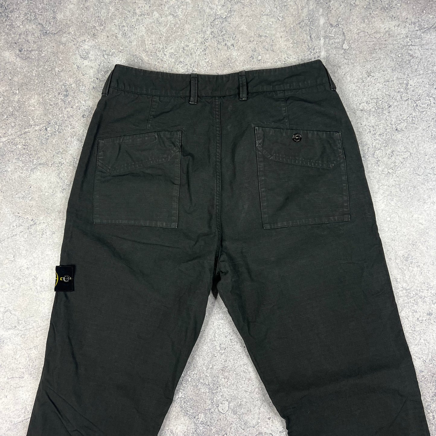 Stone Island Dark Grey Ripstop Cargo Trousers W31”