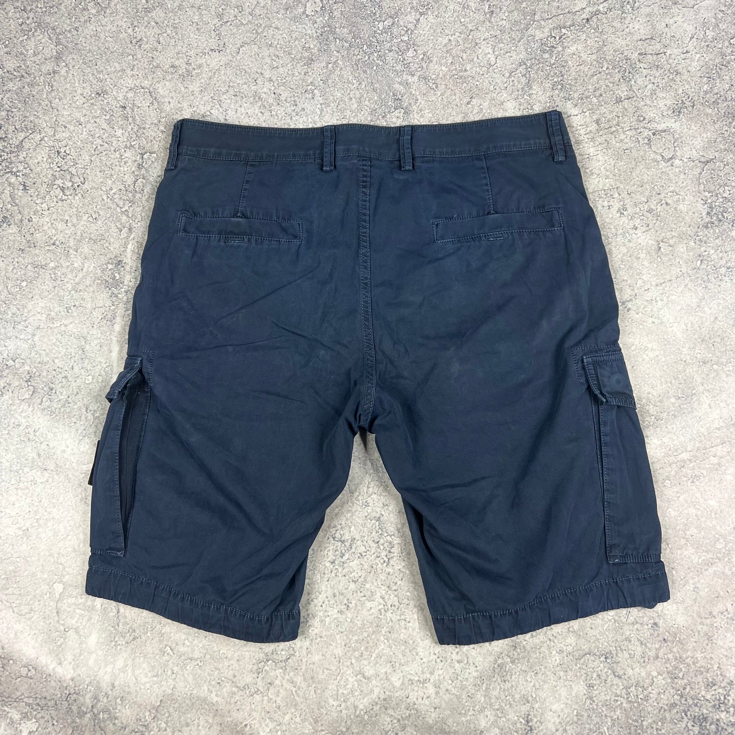 Stone Island Navy Cargo Shorts W32” Slim