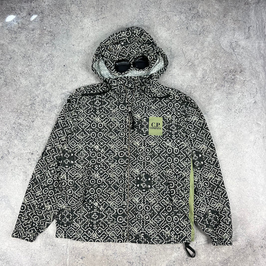 CP Company Bogolan Flatt Nylon Goggle Jacket 54- XXL 25”