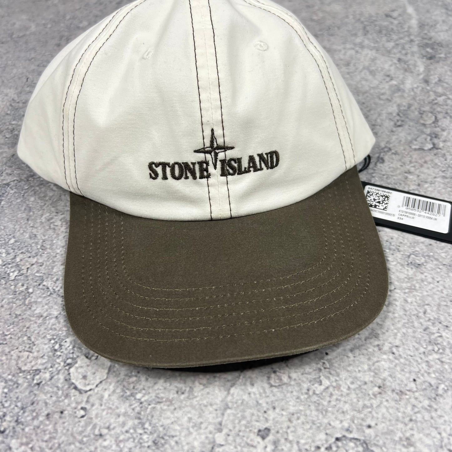 Stone Island Khaki/White Cap BNWT