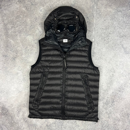 CP Company DD Shell Black Down Goggle Gilet 48- Medium 22”