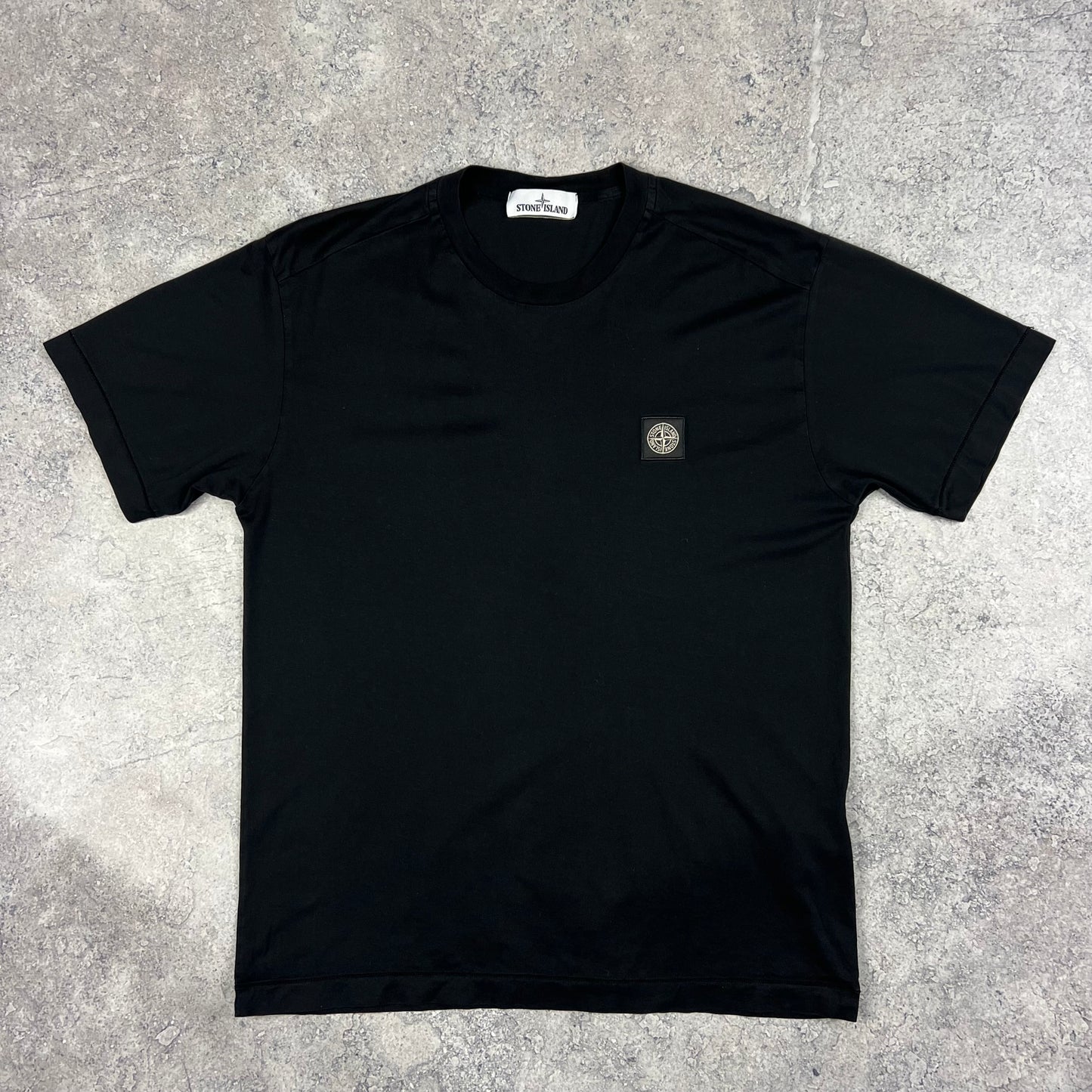 Stone Island Black Patch T-Shirt Large 21.5”
