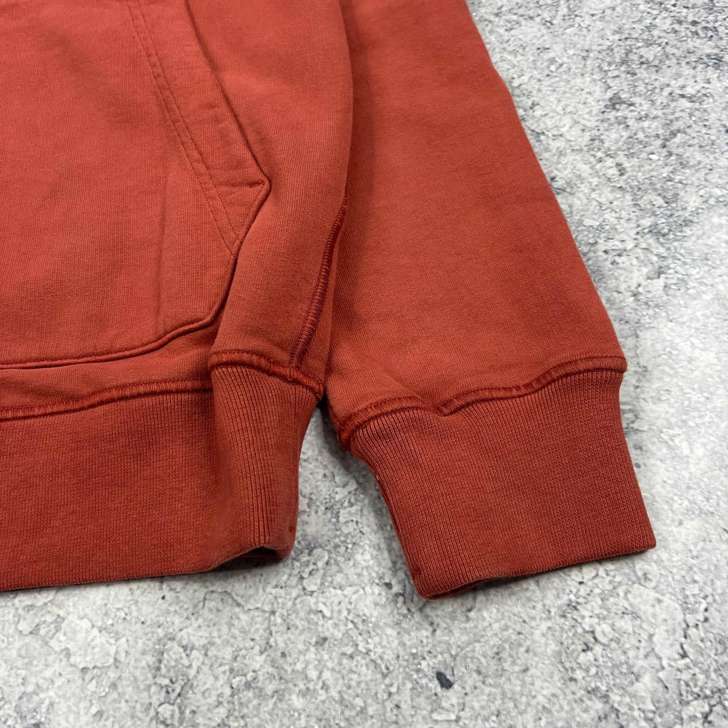 Stone Island Brick Red Hoodie Small 20.5”