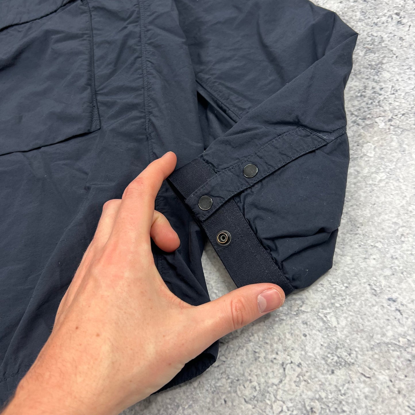 Stone Island Navy Naslan Overshirt Large 23”
