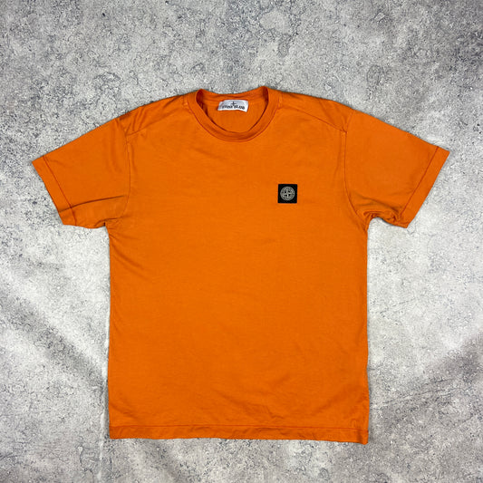 Stone Island Orange Patch T-Shirt Medium 20.75”