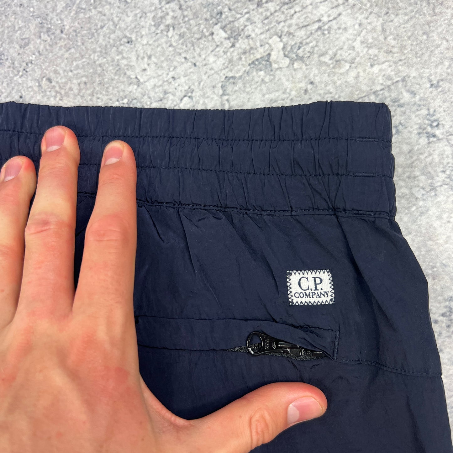 CP Company Navy Chrome Lens Cargos Size 48- W34”