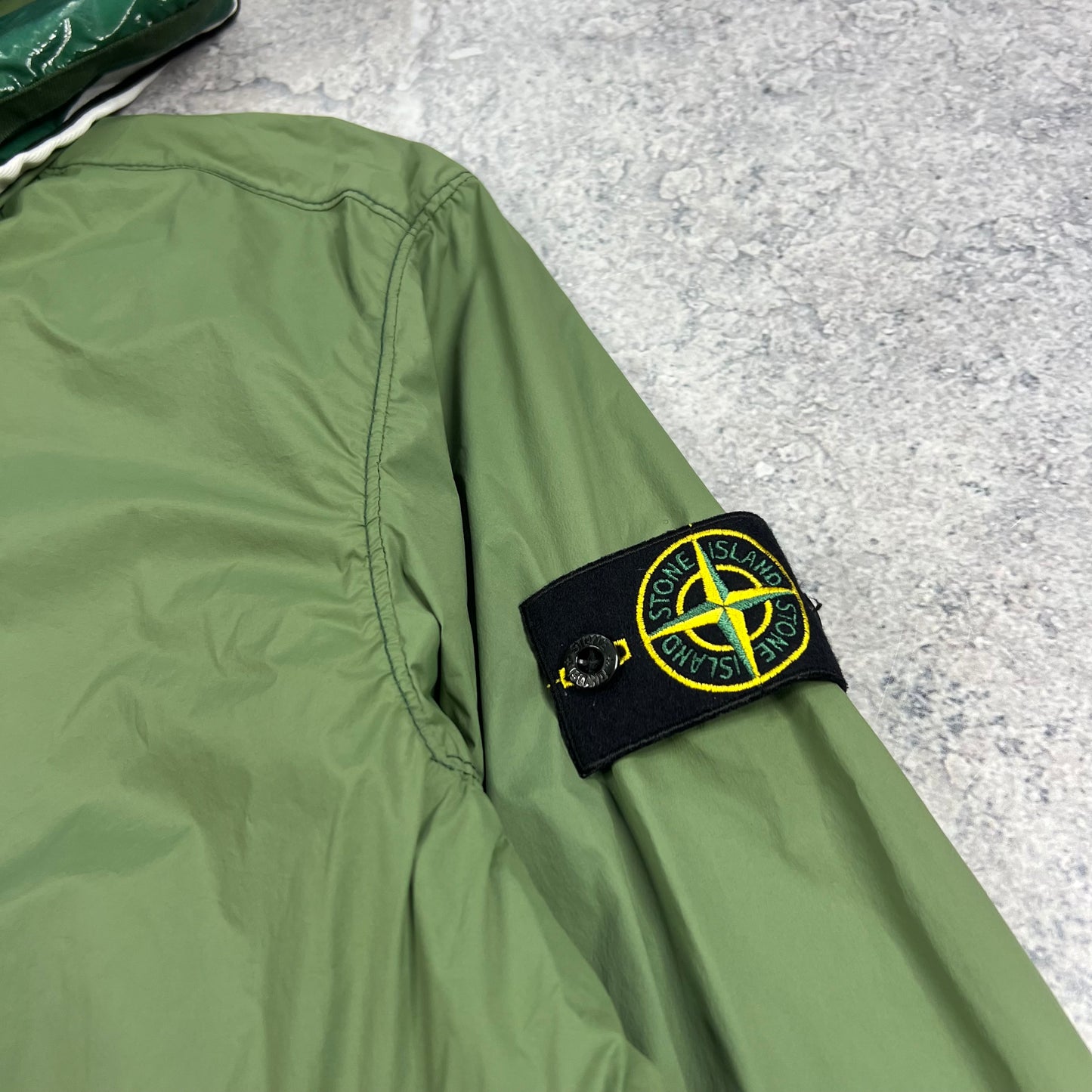 Stone Island Green Skin Touch Nylon Jacket XL 24.25”