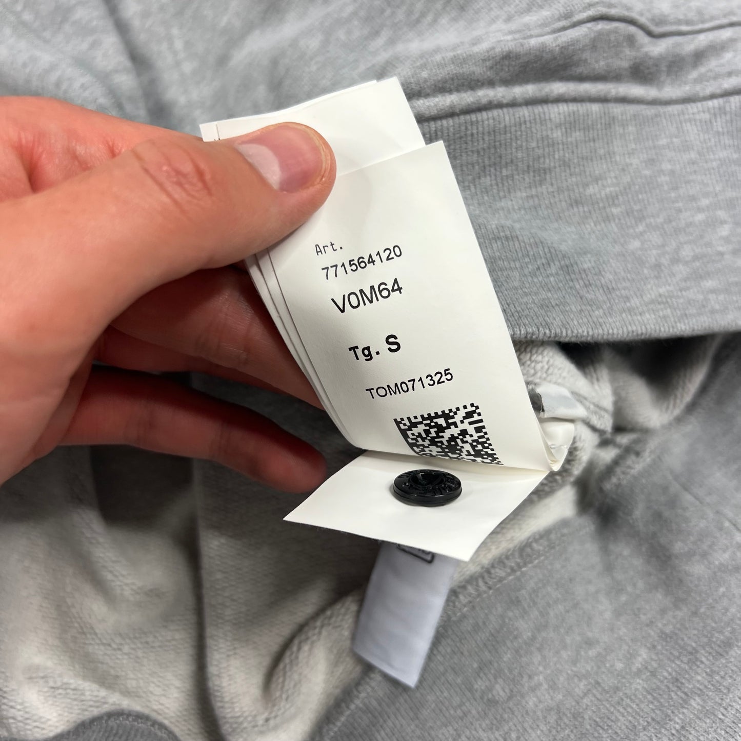 Stone Island Grey Hoodie Small 20.75”