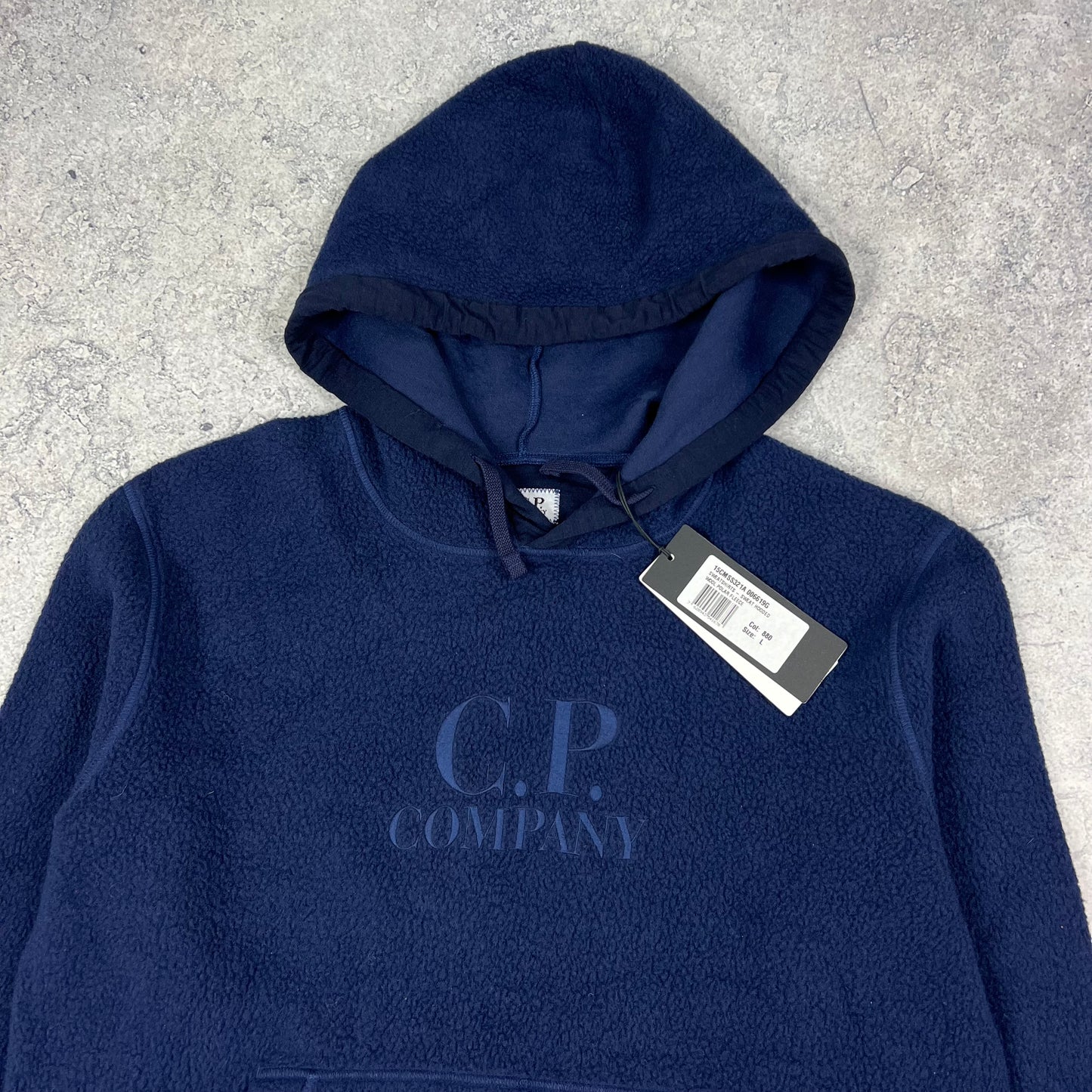 CP Company Navy Fleece Hoodie Large 23” BNWT