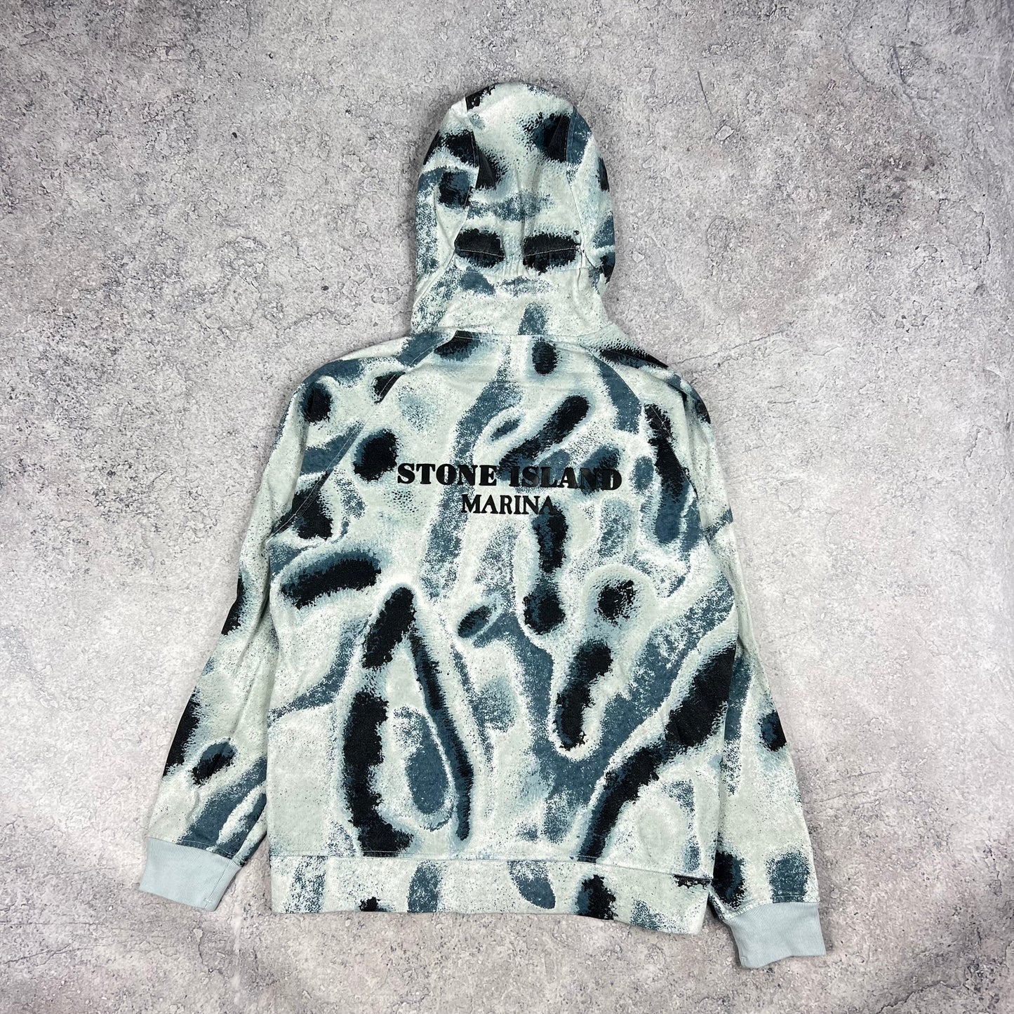 Stone Island Marina Reef Camo Hoodie Small 21.75”