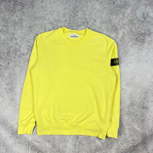 Stone Island Yellow Sweatshirt Large 22.25”
