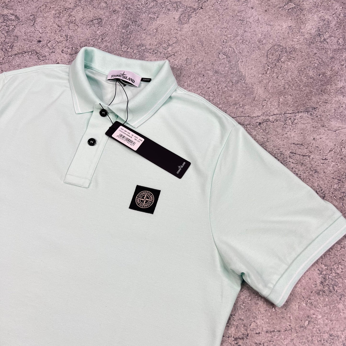 Stone Island Light Blue Polo Shirt XL Slim Fit 22” BNWT