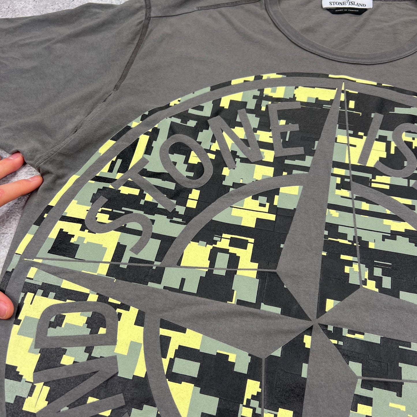 Stone Island Grey Camo T-Shirt XXL 24.5”