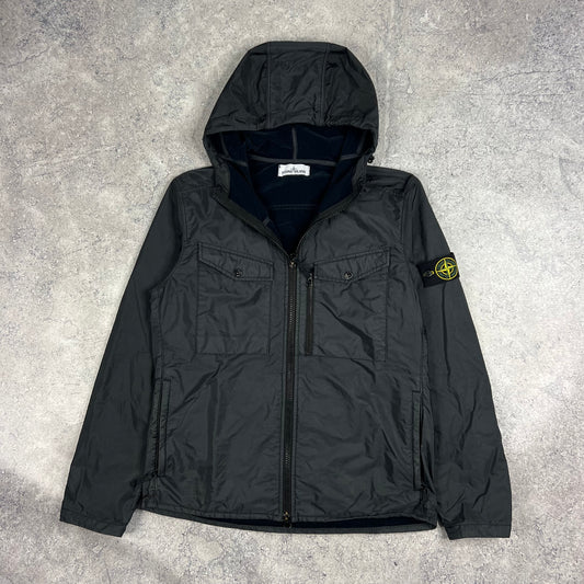 Stone Island Black Lamy Flock Jacket Large 22.5”