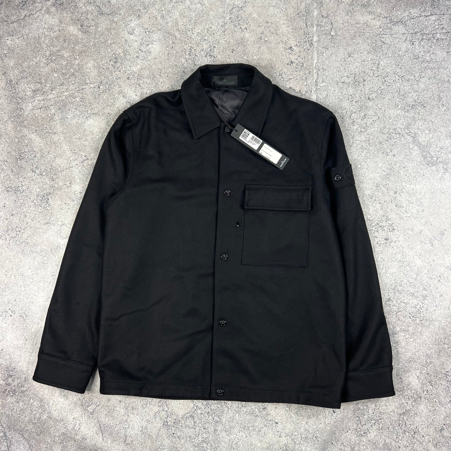 Stone Island Black Ghost Wool Jacket Large 23.25” BNWT