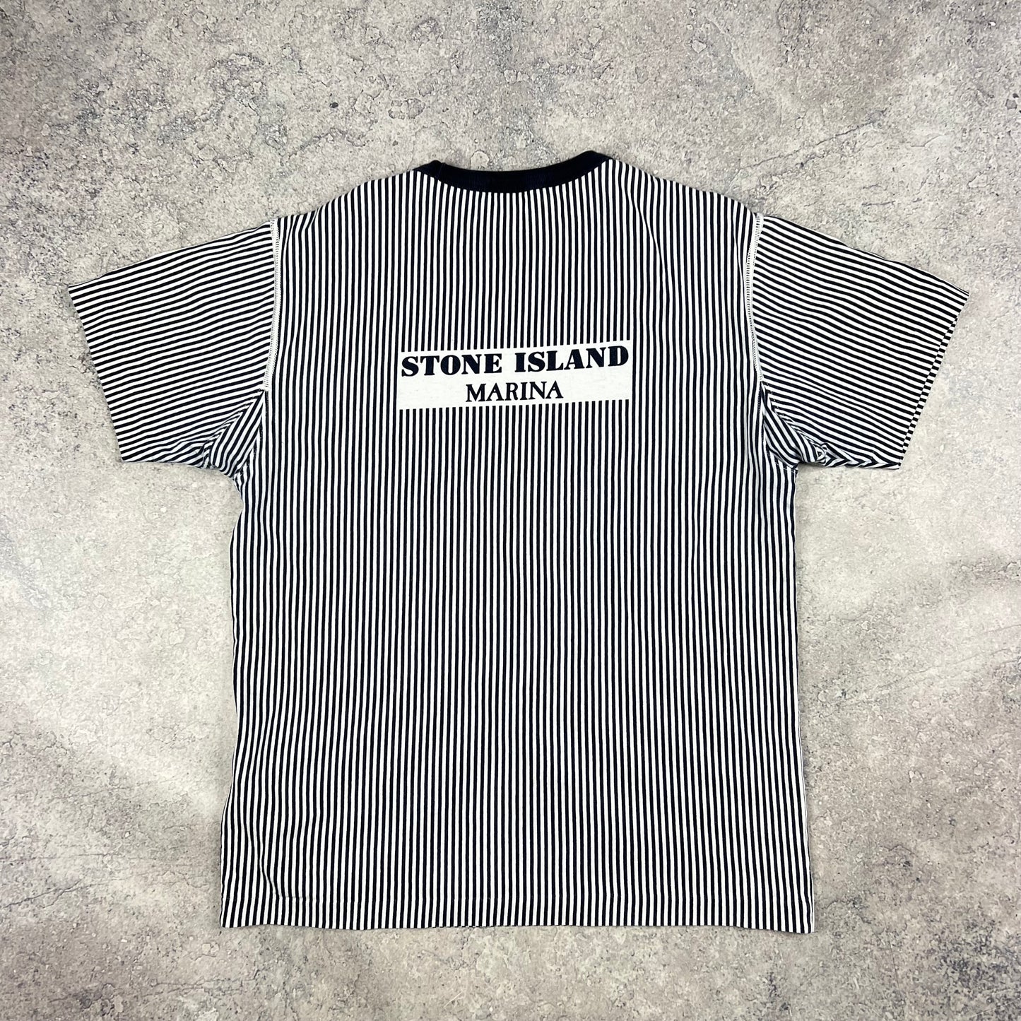 Stone Island Marina Striped T-Shirt Large 21.75”