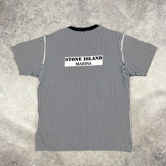 Stone Island Marina Striped T-Shirt Large 21.75”