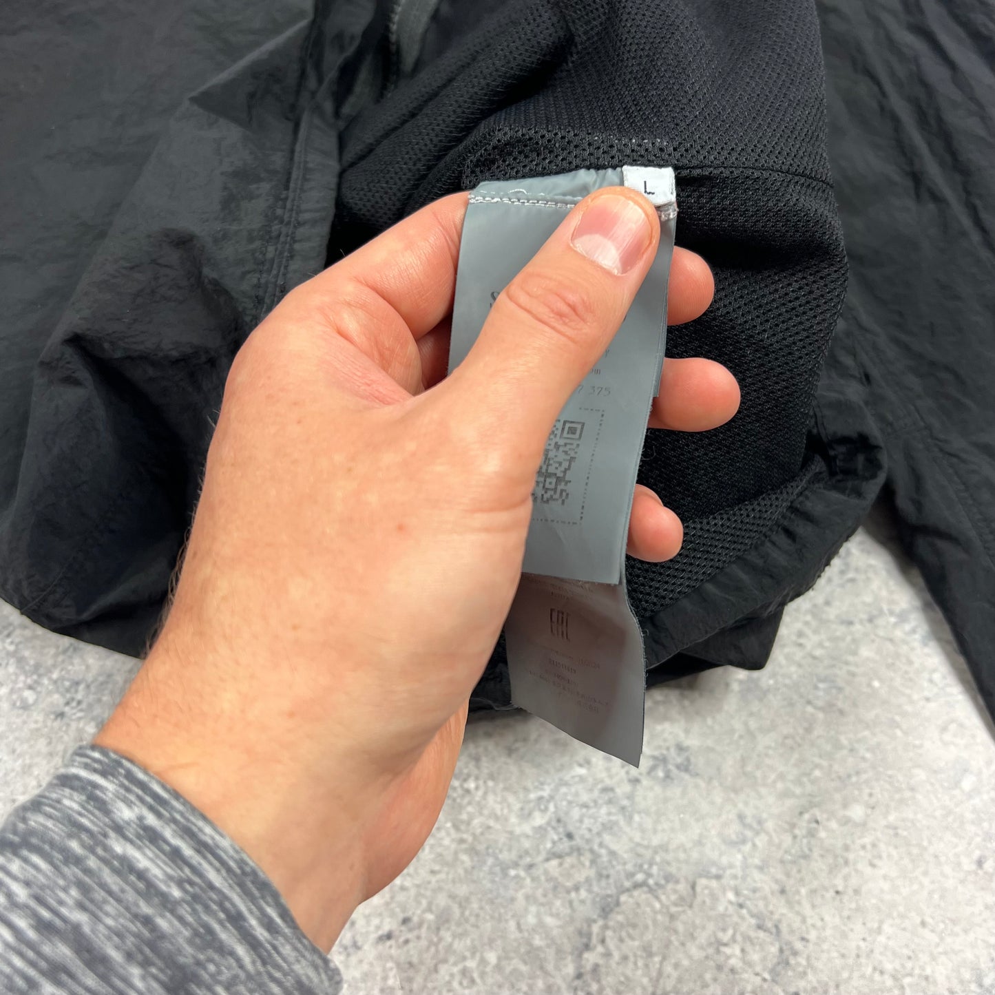 Stone Island Black Nylon Metal Overshirt Large 22”