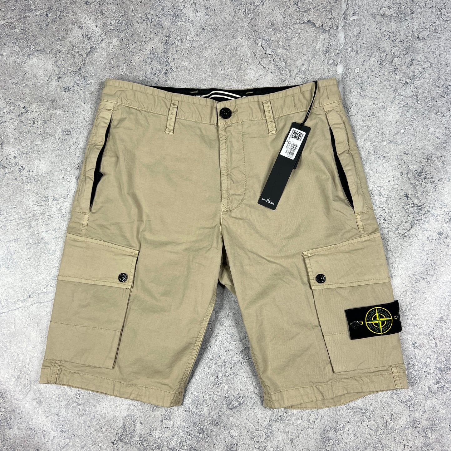 Stone Island Beige Garment Dyed Cargo Shorts W30” BNWT