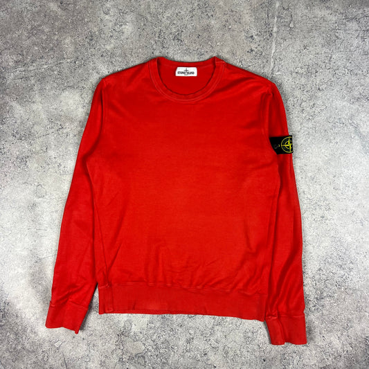 Stone Island Red Sweatshirt Large 21.5”