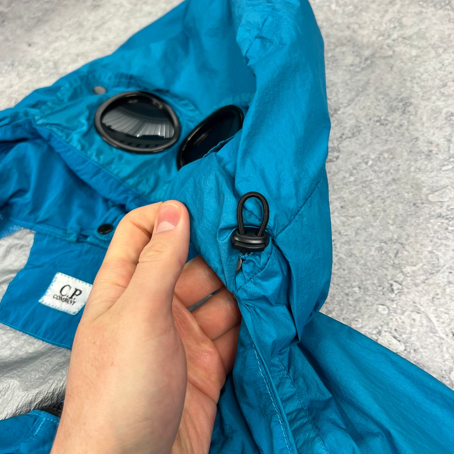 CP Company Blue Nyfoil Watchviewer Goggle Jacket Size 54- XL/XXL 24”