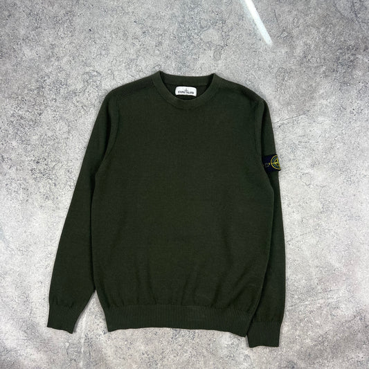 Stone Island Khaki Knit Jumper Medium 20.5”