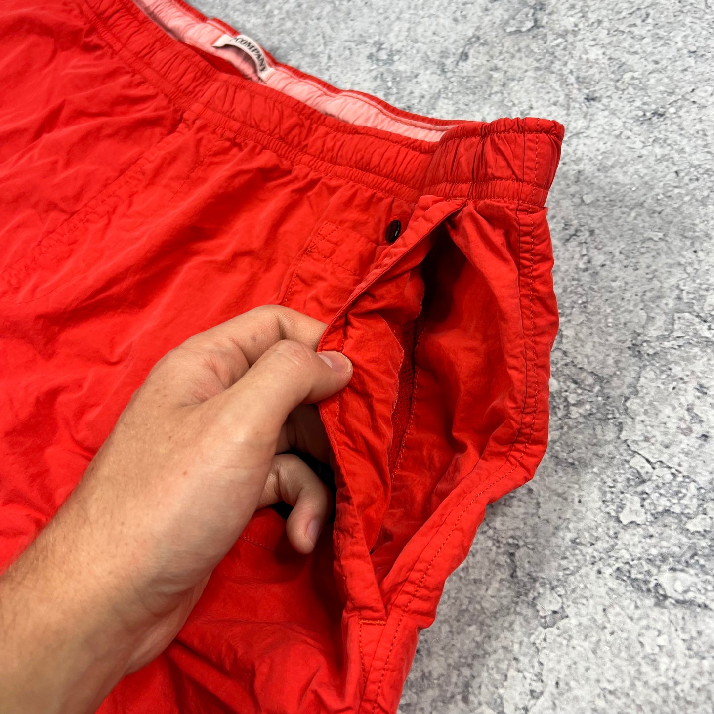CP Company Red Lens Swimshorts Size 56- W36-38”