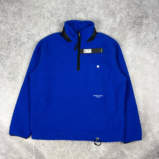 Stone Island Marina Blue Wool Pullover Large 25.25”