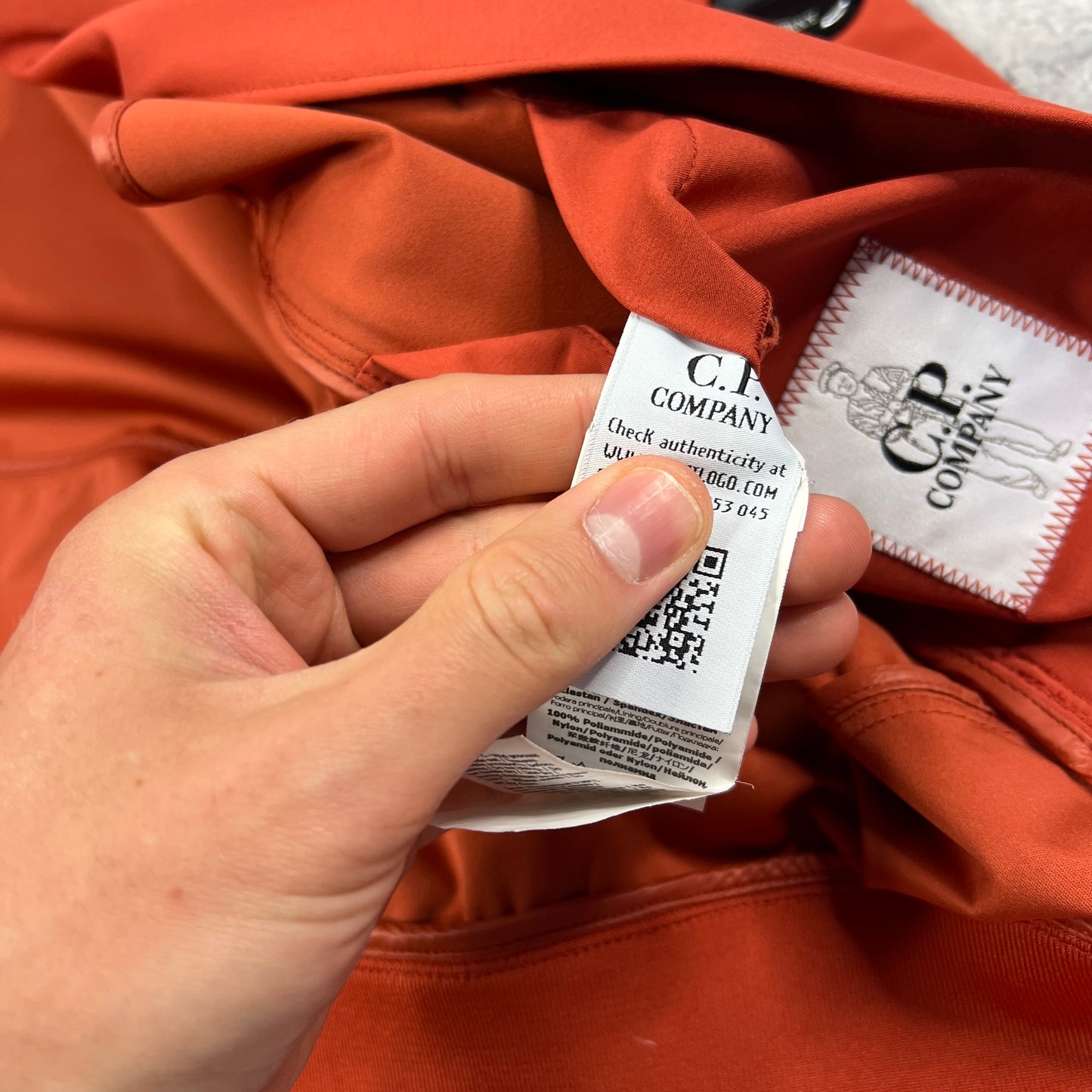 CP Company Orange Lens Shell-R Jacket 48- Medium 22.25”