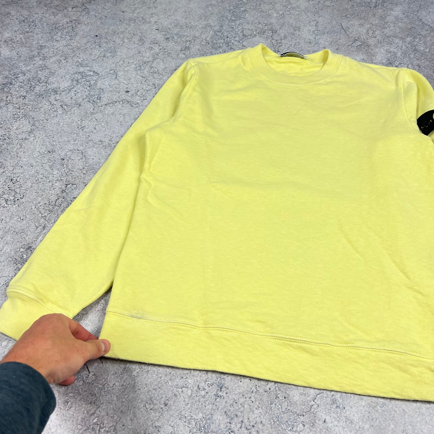 Stone Island Yellow Sweatshirt Medium 20.5”