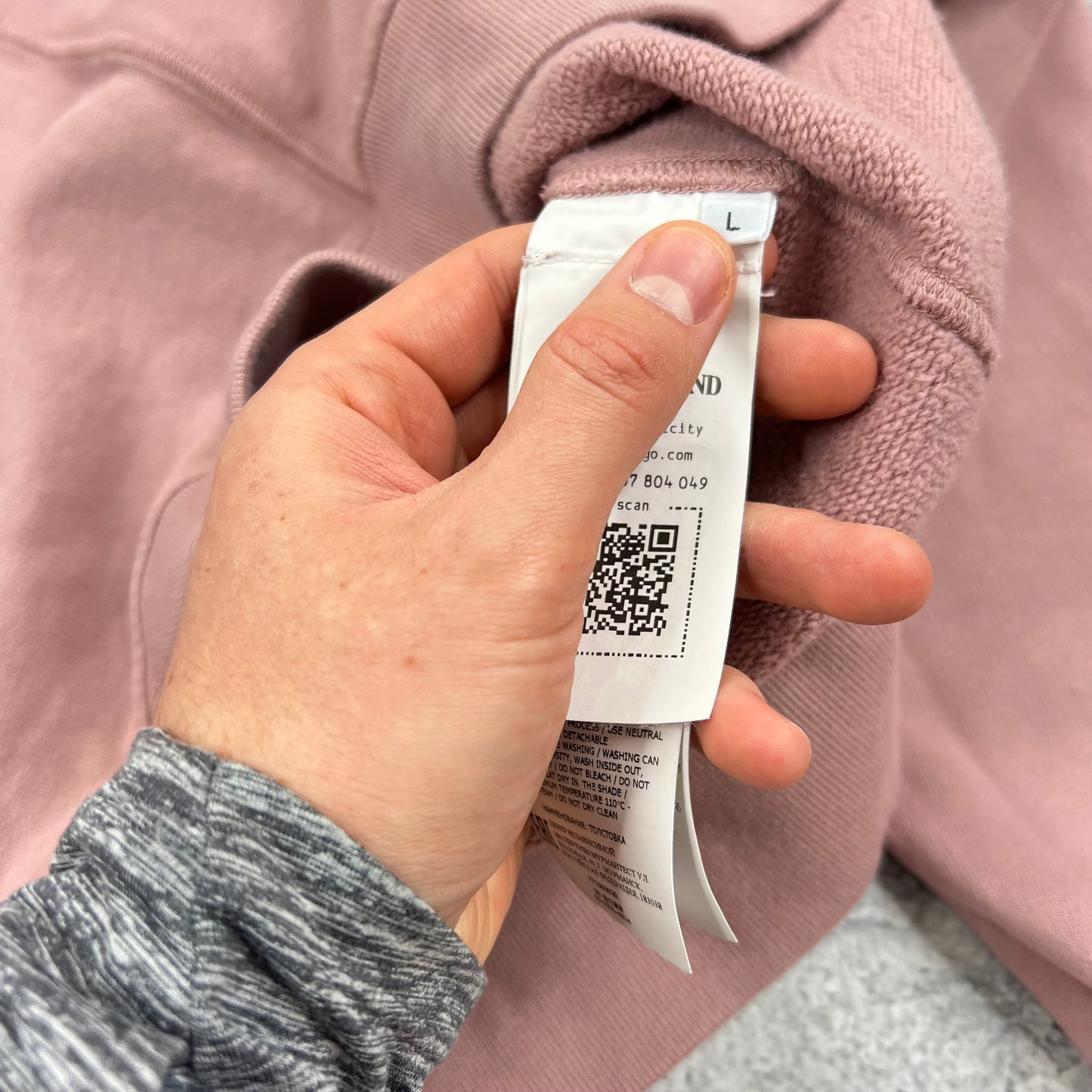 Stone Island Pink Sweatshirt Large 23”