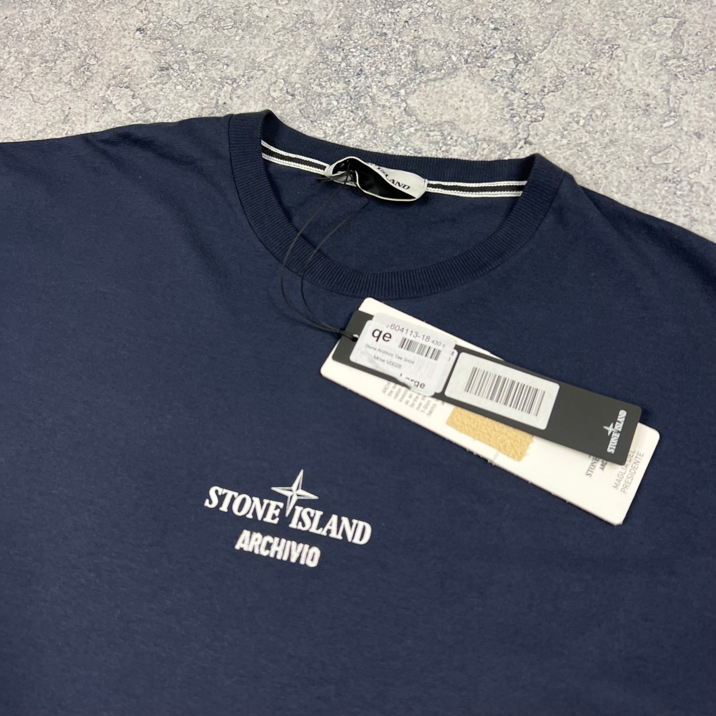 Stone Island Navy Archivio T-Shirt Large 21” BNWT