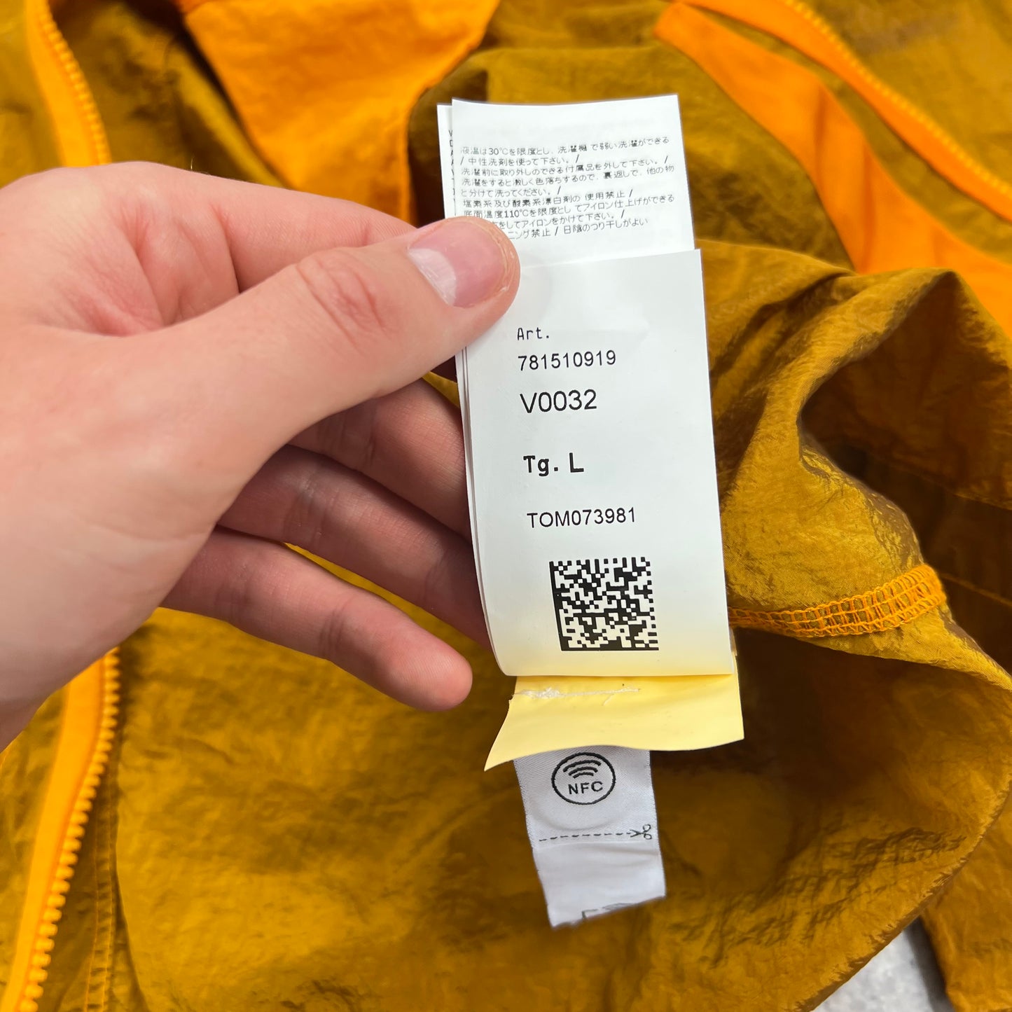 Stone Island Orange Nylon Metal Overshirt Large 23” BNWT