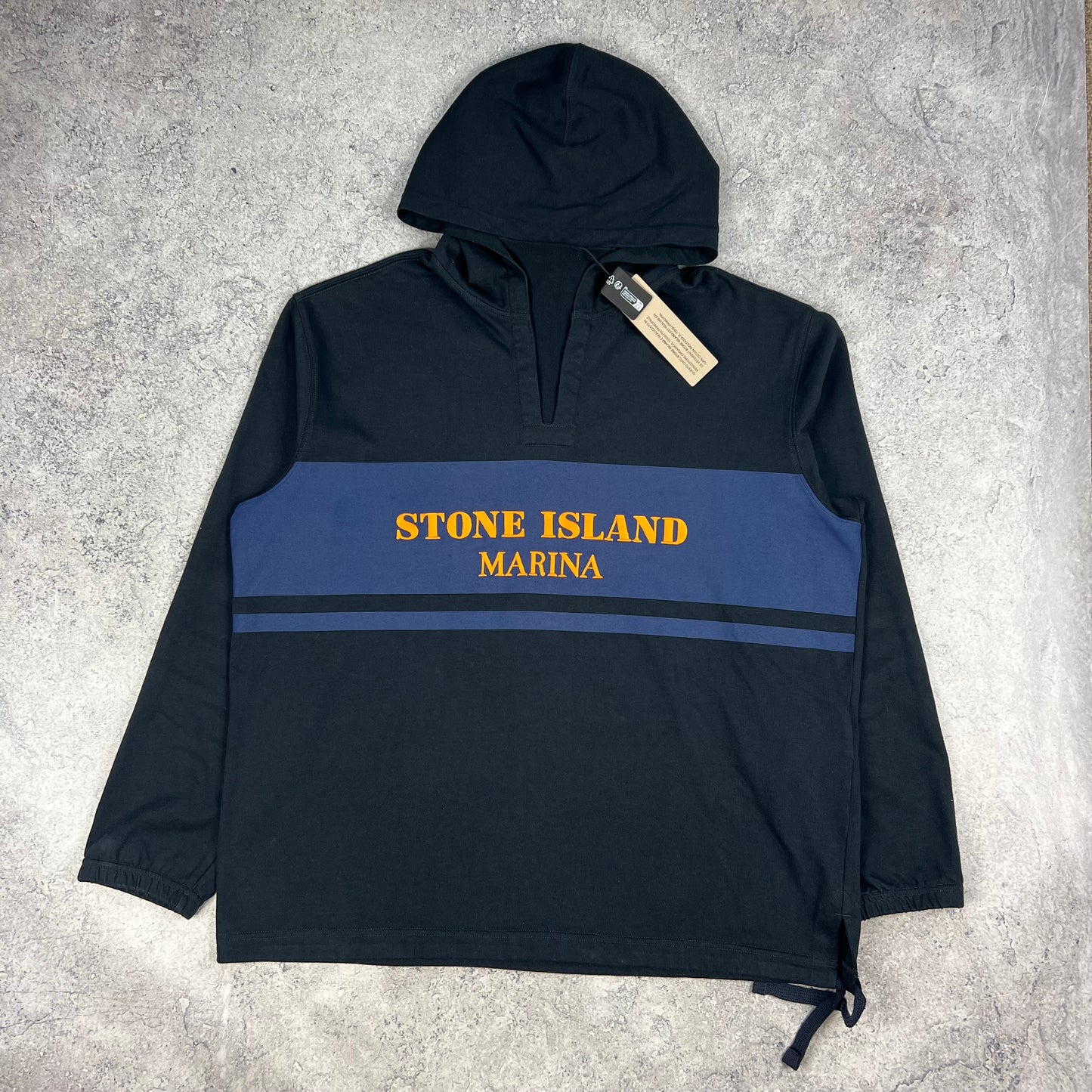 Stone Island Marina Navy Pullover Hoodie XL 26.5” BNWT