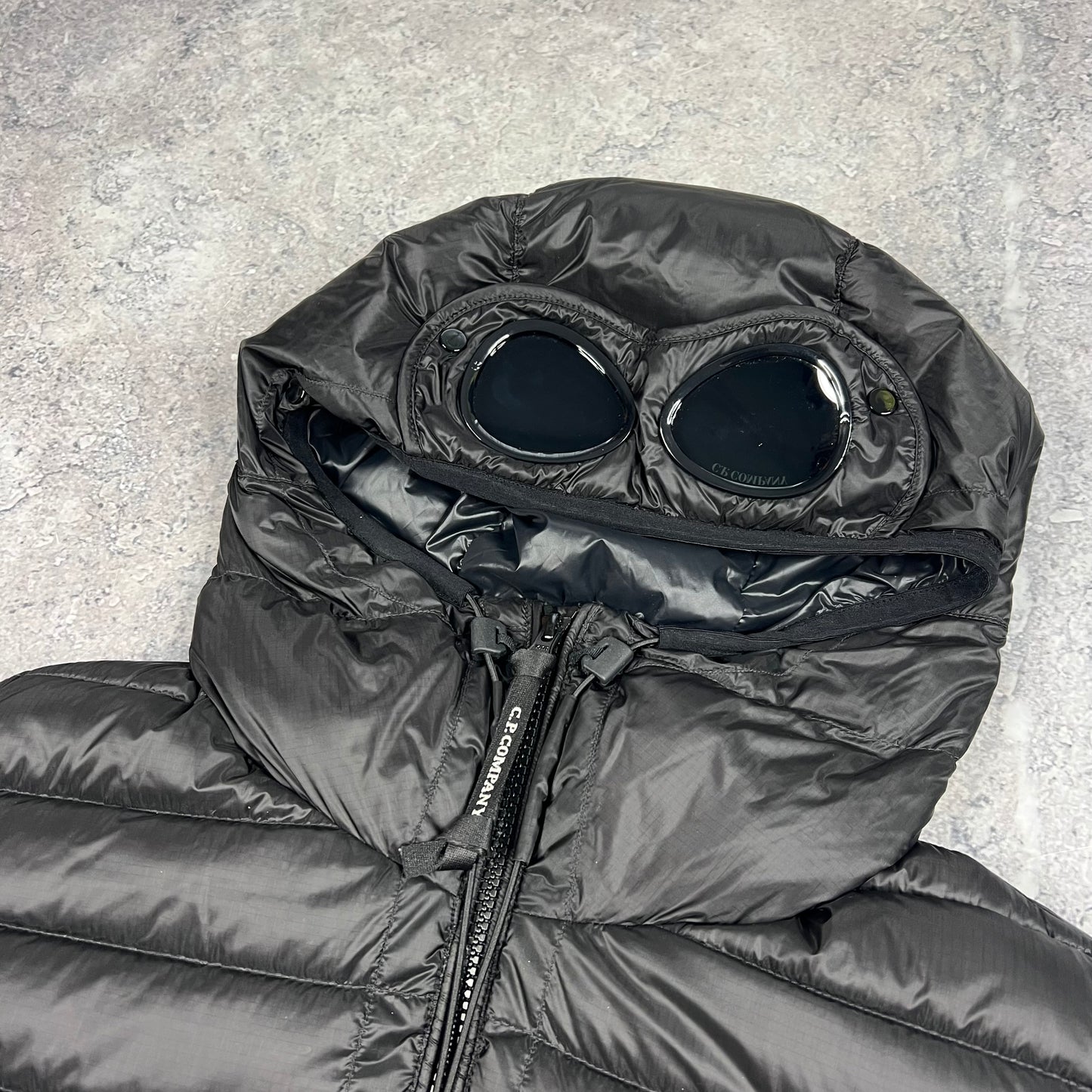 CP Company DD Shell Black Down Goggle Gilet 48- Medium 22”