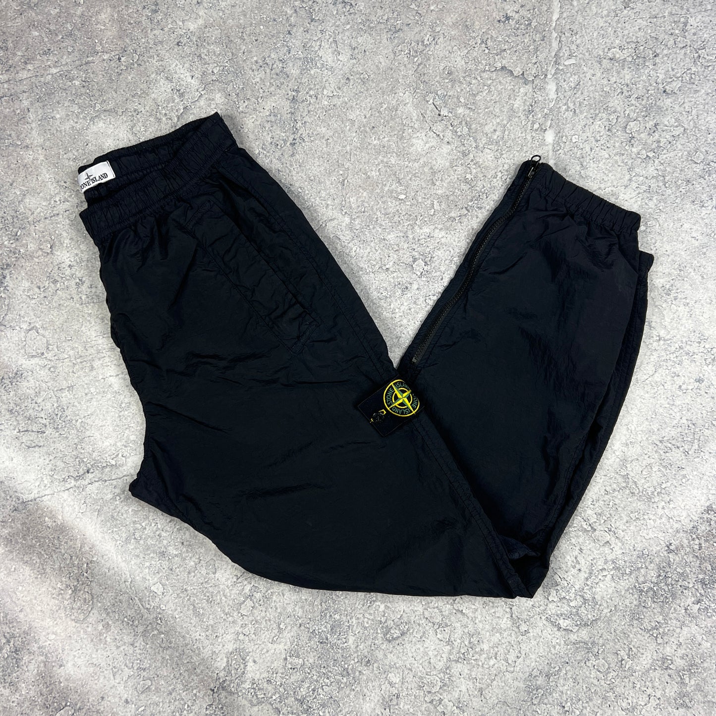 Stone Island Navy Nylon Metal Cargo Trousers W30”