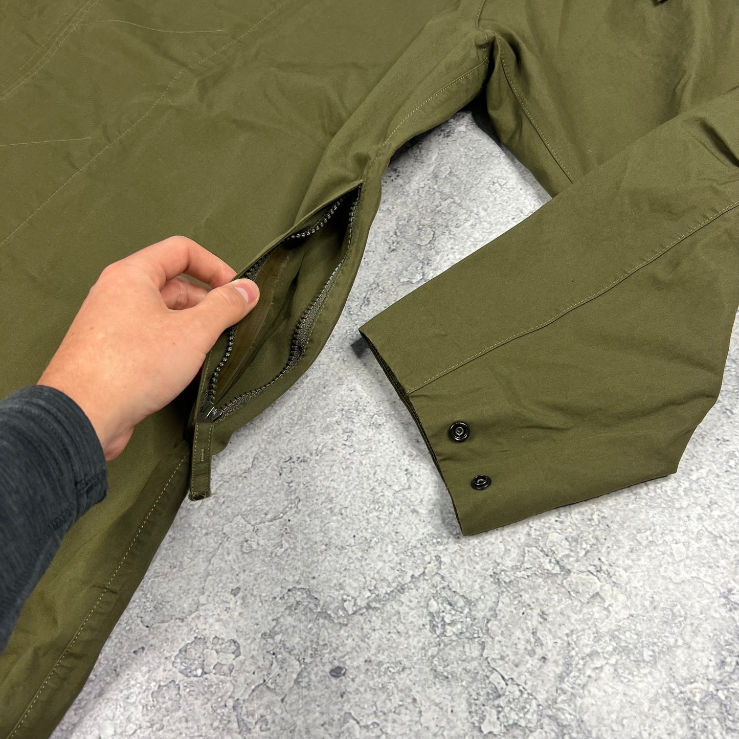Stone Island Ghost Khaki O Ventile Mac Jacket XL 26” BNWT