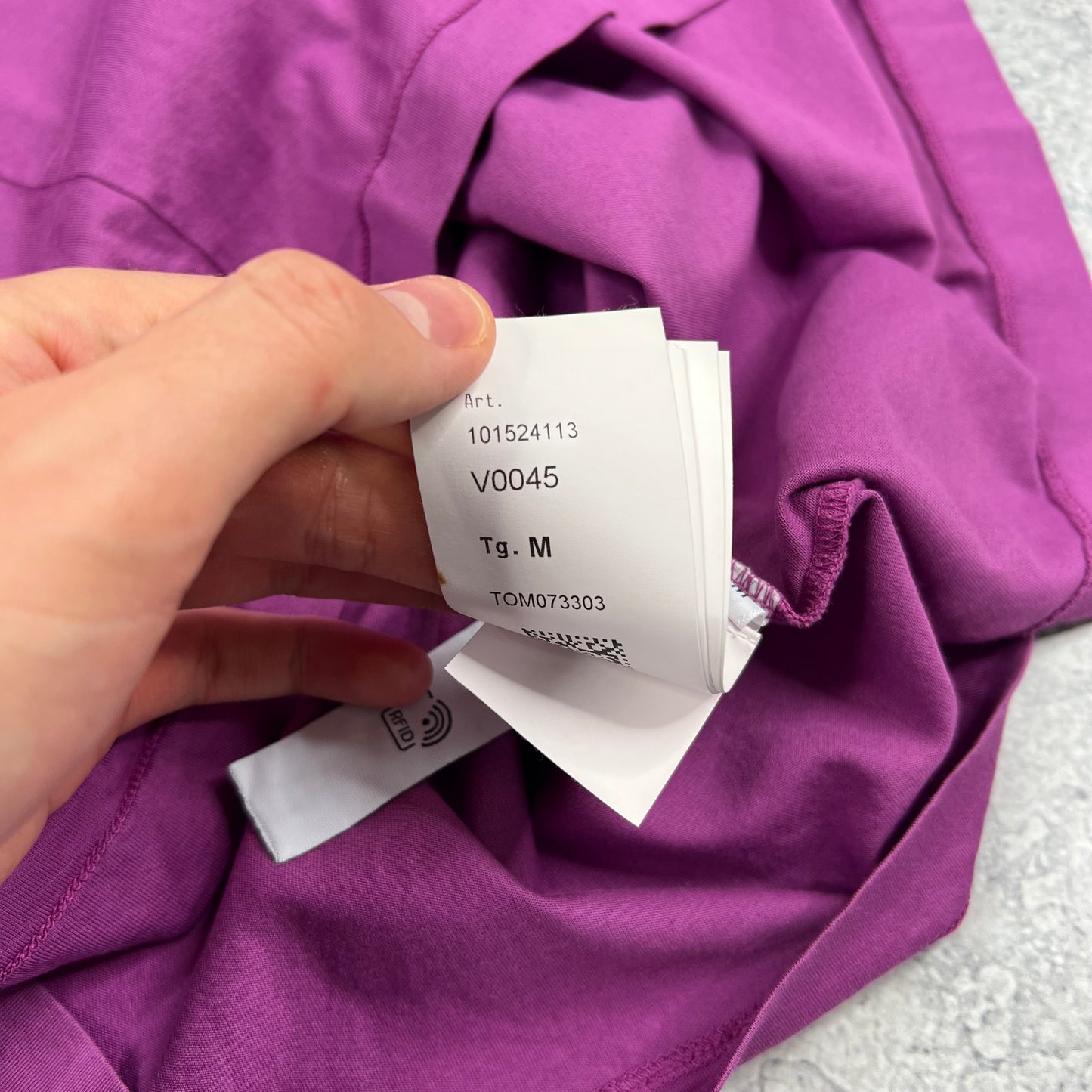 Stone Island Magenta Patch T-Shirt Medium 20.5”