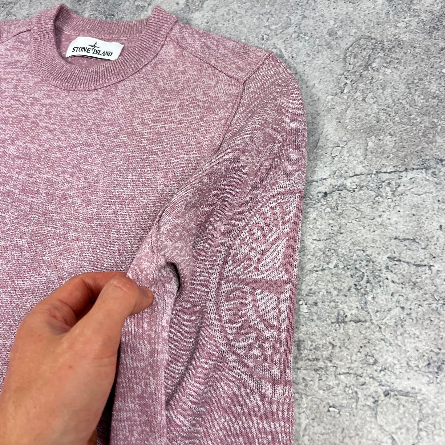 Stone Island Pink Knit Jumper Medium 20.25”