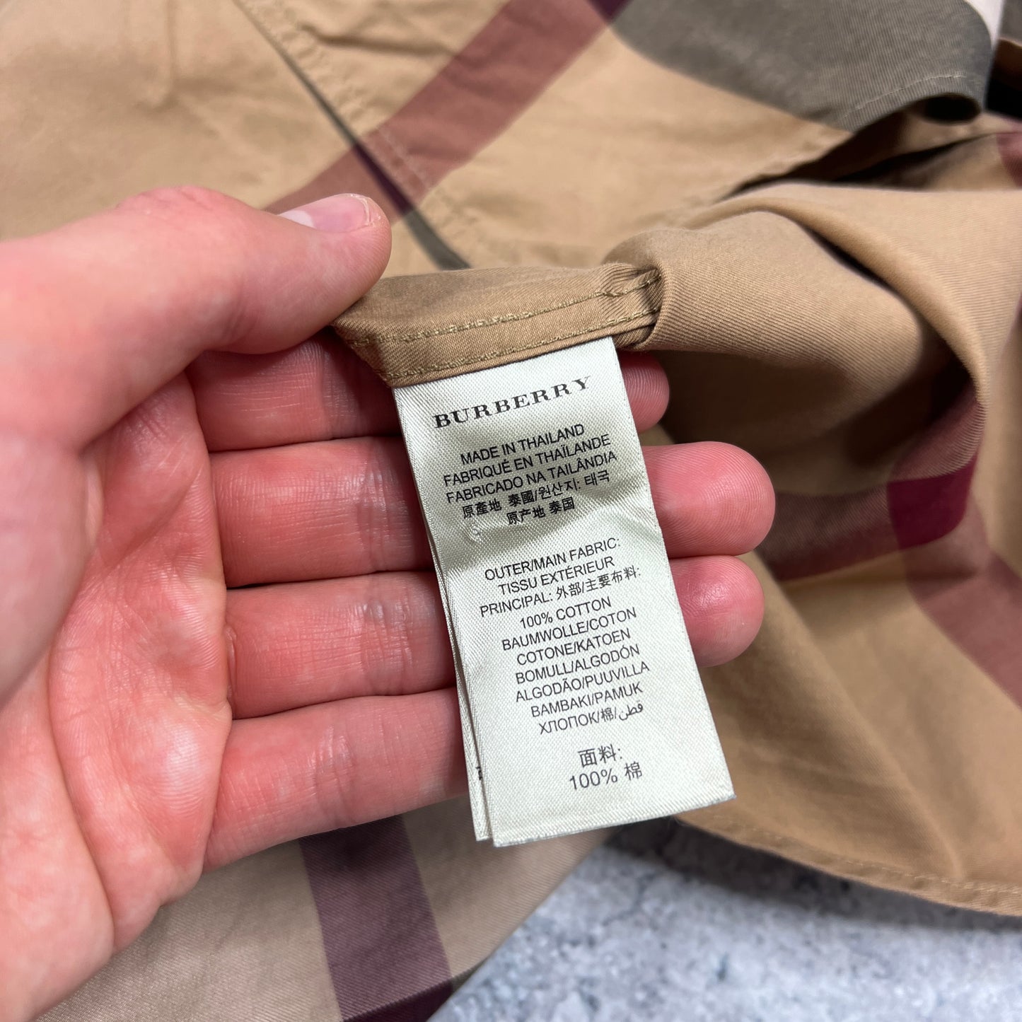 Burberry Novacheck Shirt XL 24”