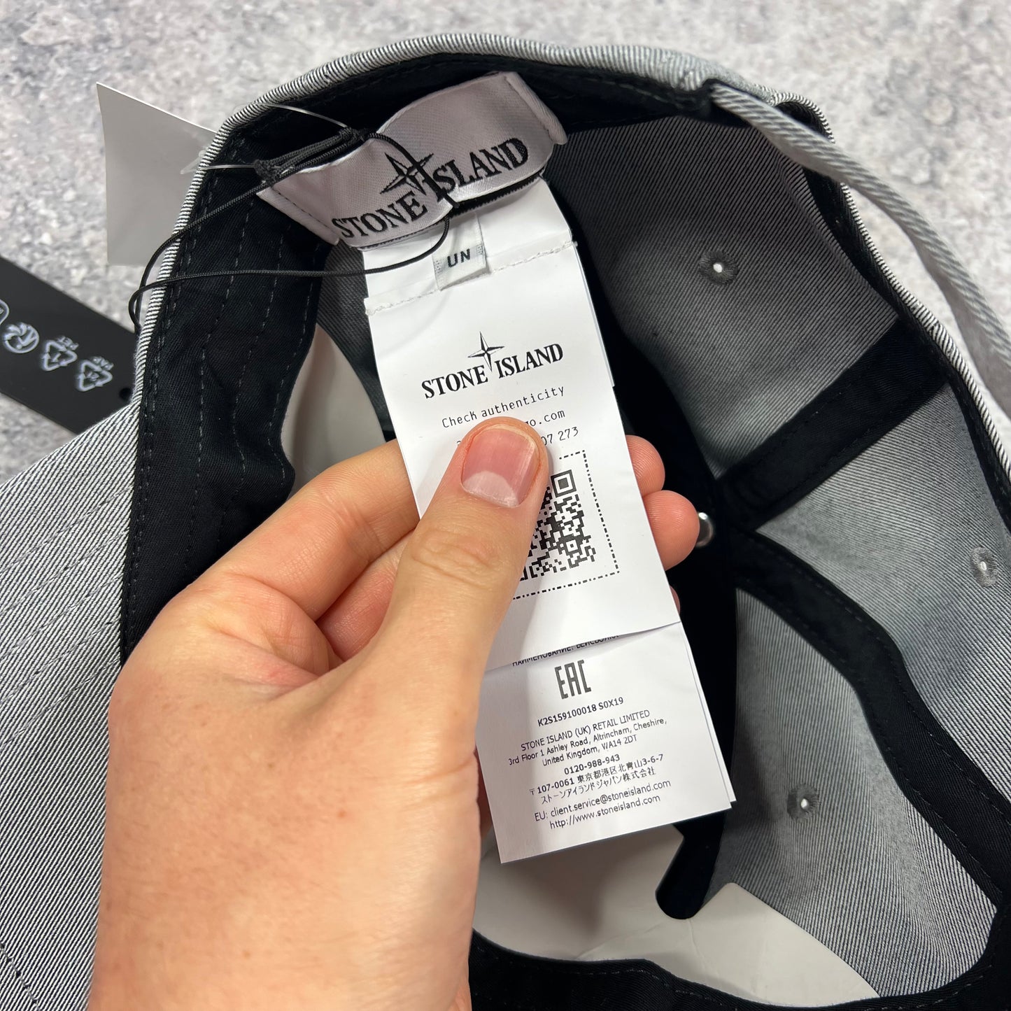 Stone Island Marina Grey Cap BNWT